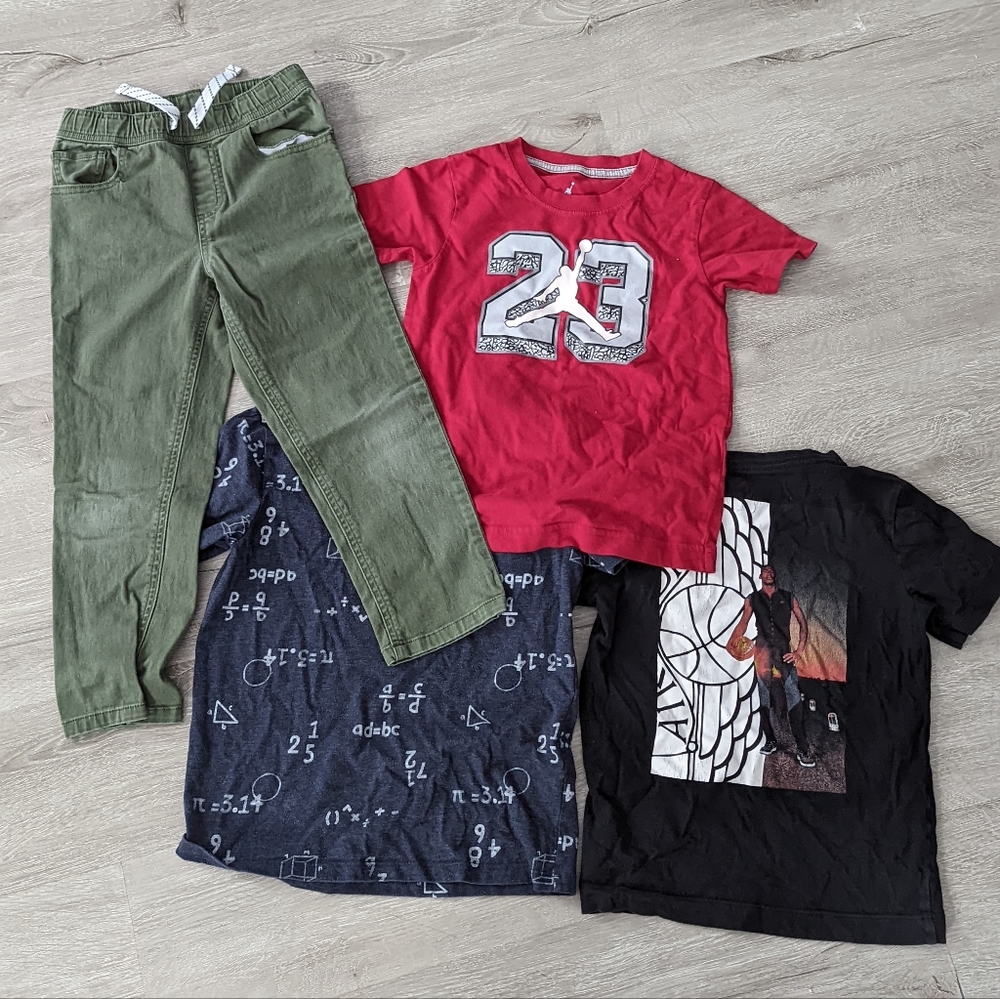 Boys Jordan Shirt and Pants Bundle Small Size 5,6